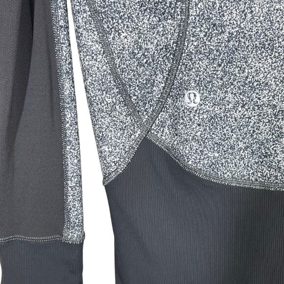 Lululemon Daily Practice Jacket 6 Rio Mist White Black Deep Coal Zip Up Hood - Picture 5 of 7